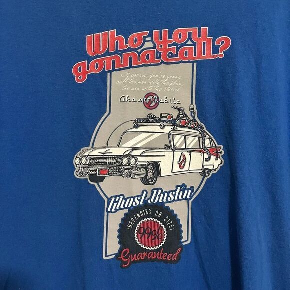 Ghostbusters Ghost Mobile Graphic Gildan T-Shirt Blue Short Sleeve Men's Large - Picture 1 of 7